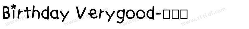Birthday Verygood字体转换